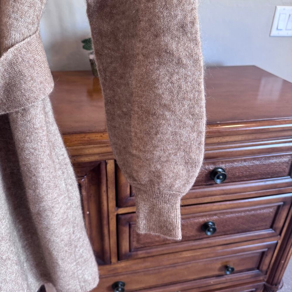 Sézane Enola Dress Light Camel Mohair Wool Belted Mini Dress M NWT - Picture 6 of 14